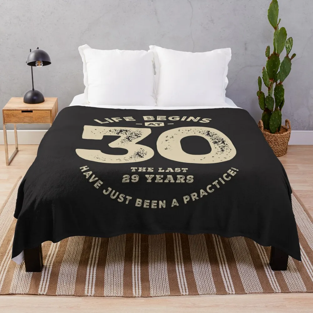 

Funny 30th Birthday Age 30 Years Old Throw Blanket Hair Winter beds Blankets