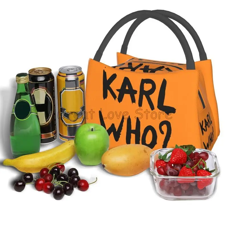 كارل هو شعار حقيبة الغداء الحرارية للجنسين قابلة لإعادة الاستخدام مقاوم للماء برودة معزول علب الاغذية بينتو حمل لمكتب السفر نزهة