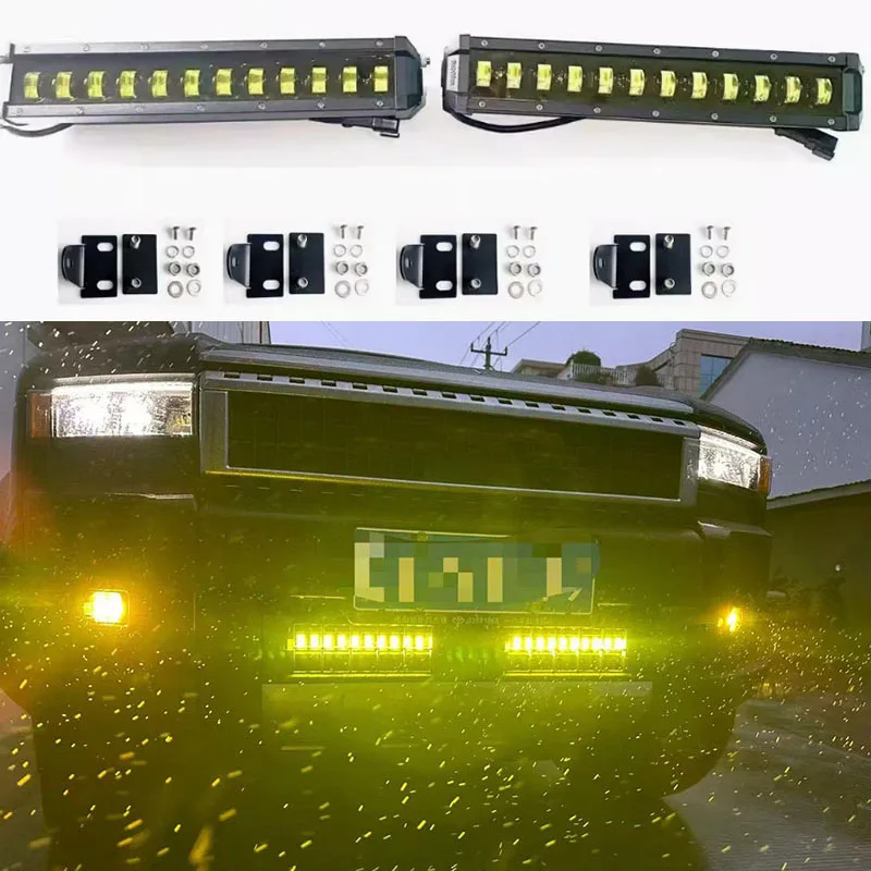 Fit for 2024 New Prado Lc250 Front Bumper Spotlight Special Grille Hidden Lighting Modification Parts Built-in Grill Lamp