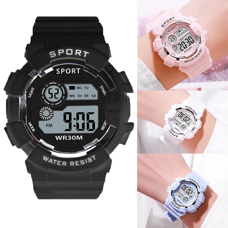 YIKAZE Digital Kids Watch Waterproof Child Sports Watches Multifunction Clock LED Electronic Wristwatch for Kids Boys Girls Gift