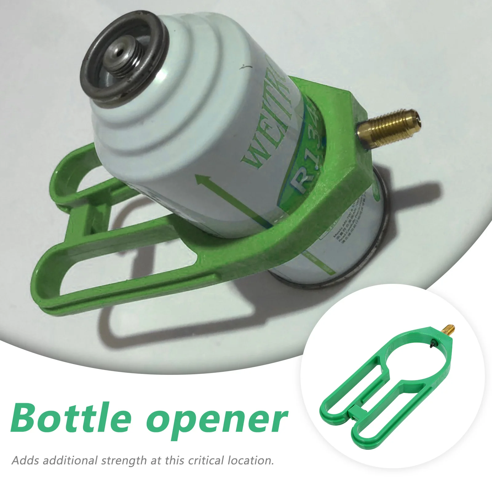 

1pc Refrigerant Can Valve For R134A Ac Charging Hose Durable Bottle Adapter Tool Leak Proof Safety Lock Design Electrical