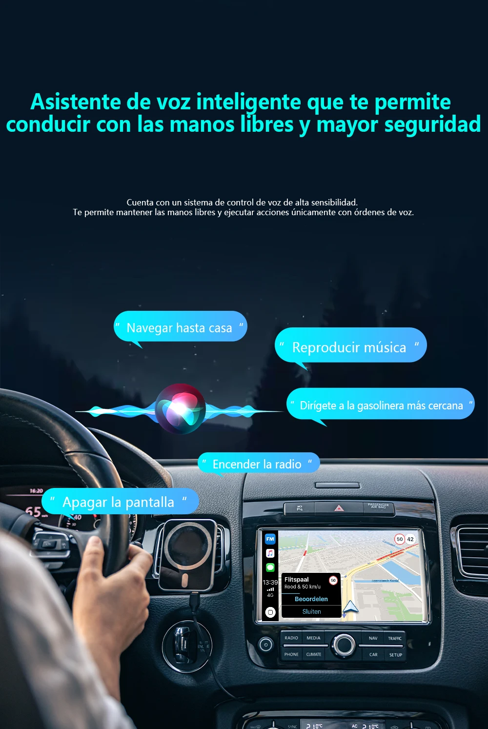 4-in-1 Kabelloser Carplay-Adapter, Multifunktions-Dongle für Carplay/Android Auto/Airplay/Mirror Link, Plug-and-Play WLAN 5GHz Kompatibel mit 98% aller Autos mit Original-Carplay ﻿ – Detail 6