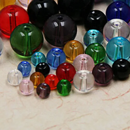 4/6/8/10/12mm Glass Rondelle Crystal Beads Loose Spacer Round Beads For Jewelry Making Clothing DIY Accessories
