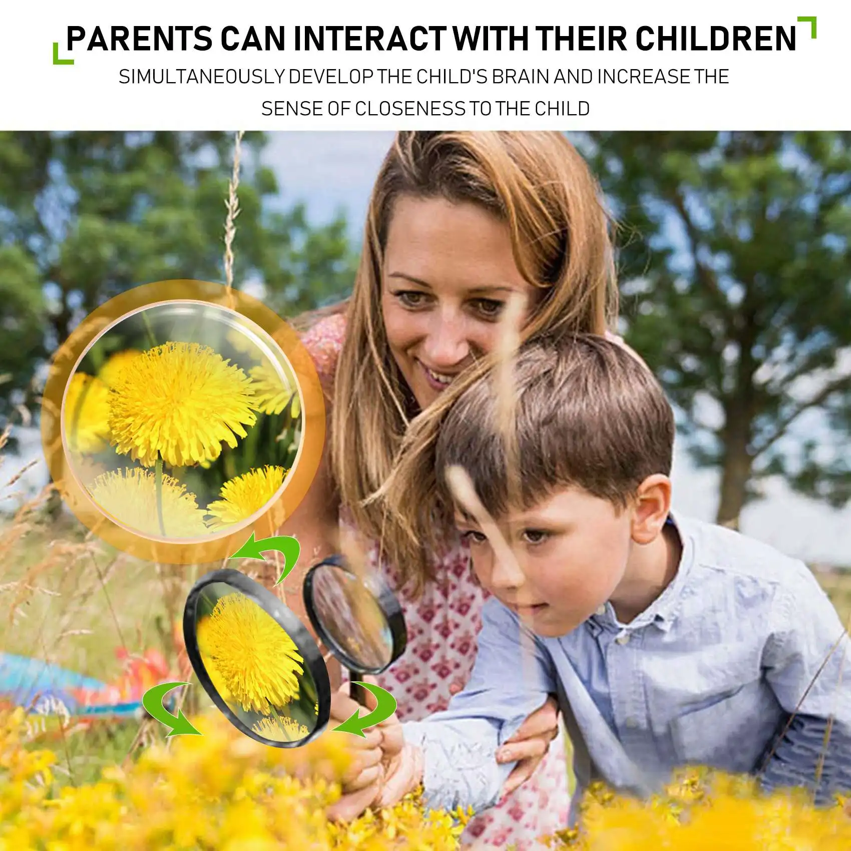 A20F-Kids Magnifying Glass 8 Pcs, Plastic Handheld Mini Portable Magnifying Glass Small Children Magnifier Toys For Explorer