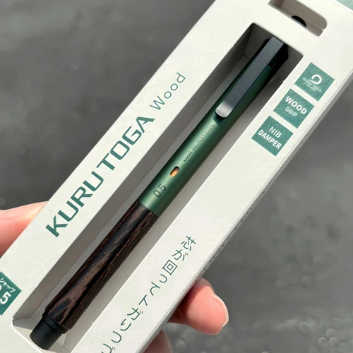 Imagen 2 del producto Portaminas Uni Kuru Toga de madera y metal M5-KW/KH 0,5MM Lápiz automático resistente para volver a la escuela, suministros de papelería 