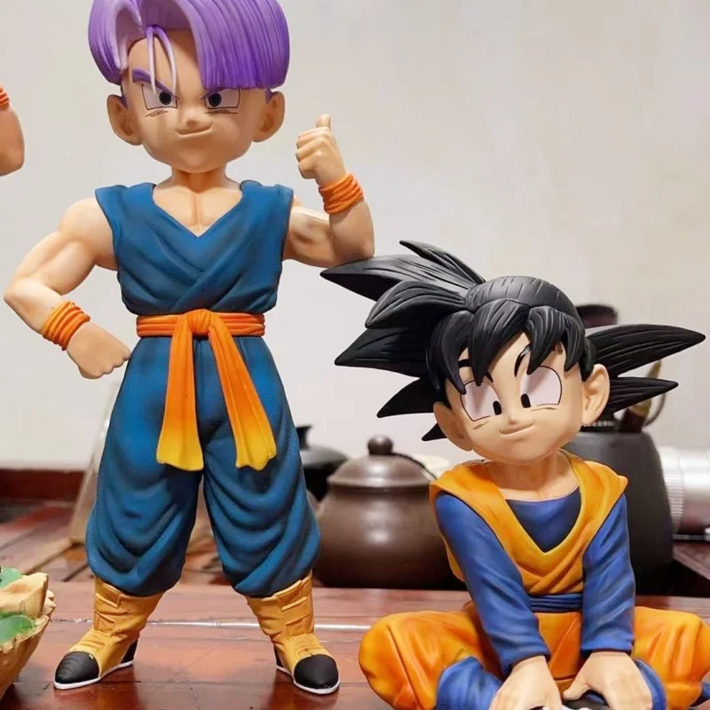 In Stock Dragon Ball Z Son Goten Trunks Figure Super Saiyan Action Figures Pvc Statue Collection Model Toys Birthday Gift