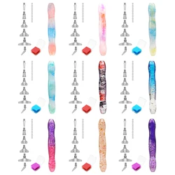 Resin 5D Diamond Painting Art Dot Drill Pen Kit with 6 Drill Pen Picking Heads and 1 Clay Diamond Art Pen for Diamond Painting