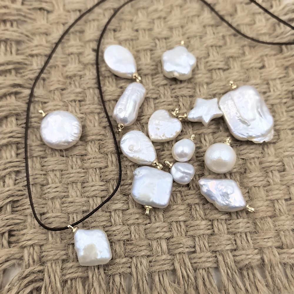1PCS Natural Pearl Pendant Baroque Shaped Pearl Pendant DIY Jewelry Making Necklace Earrings Pearl Jewelry Accessories