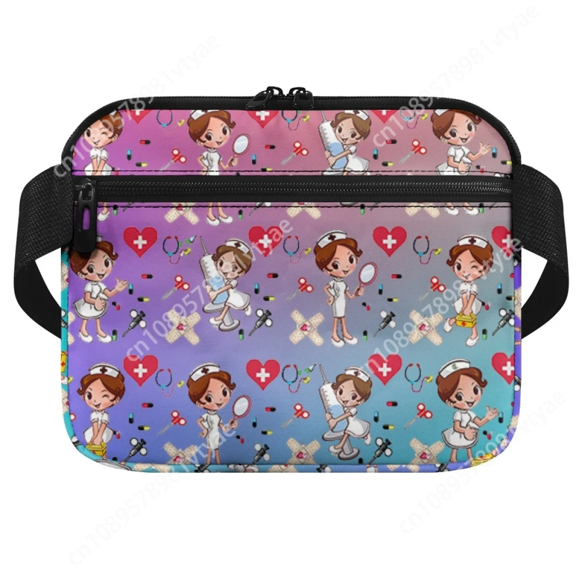 Farbverlauf Cartoon medizinische Krankens ch wester Designer Luxus Hüft tasche stilvolle tragbare haltbare verstellbare Gürtel tasche für Stethoskop Medizin