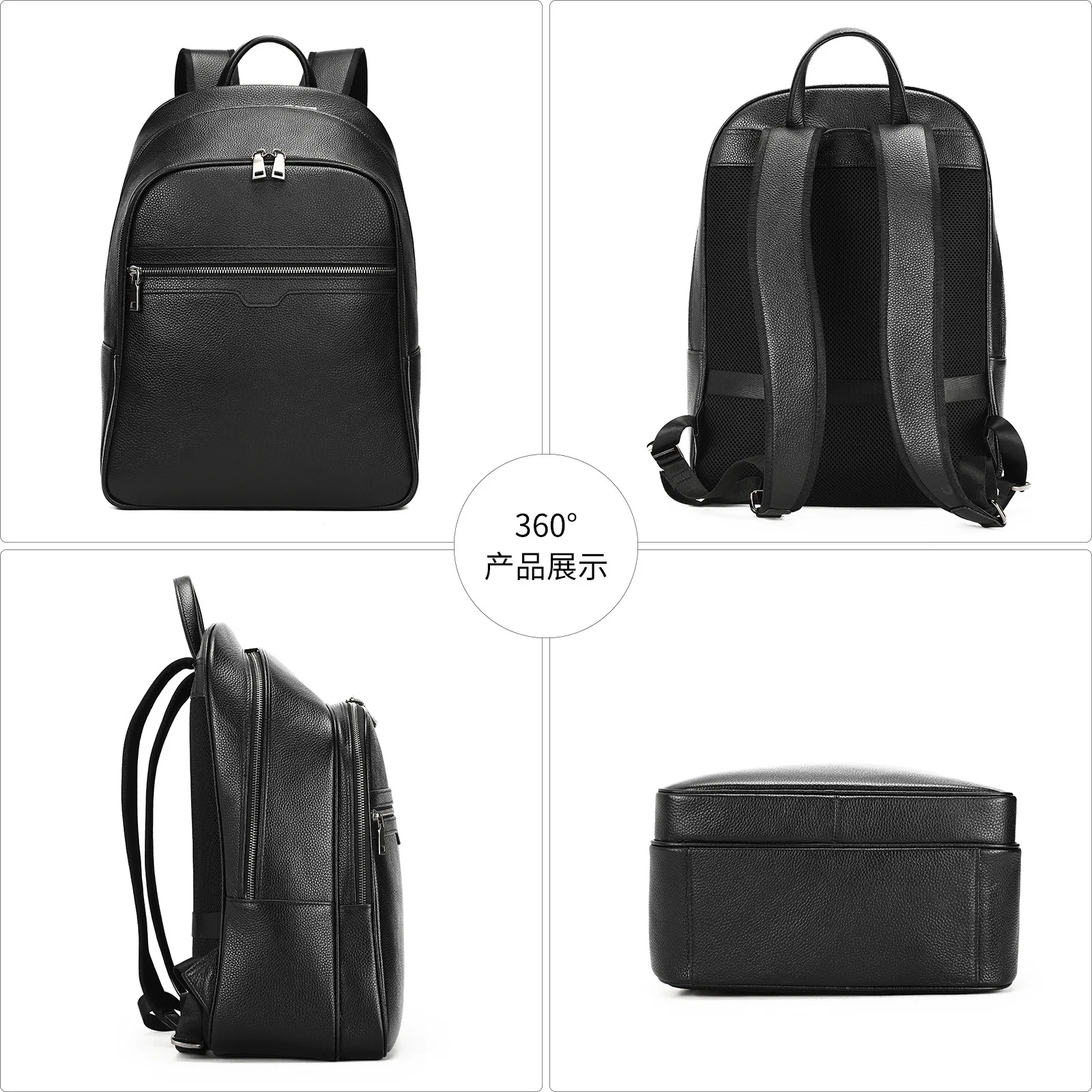Herren-Business-Rucksack aus echtem Leder mit High-End-Feeling
