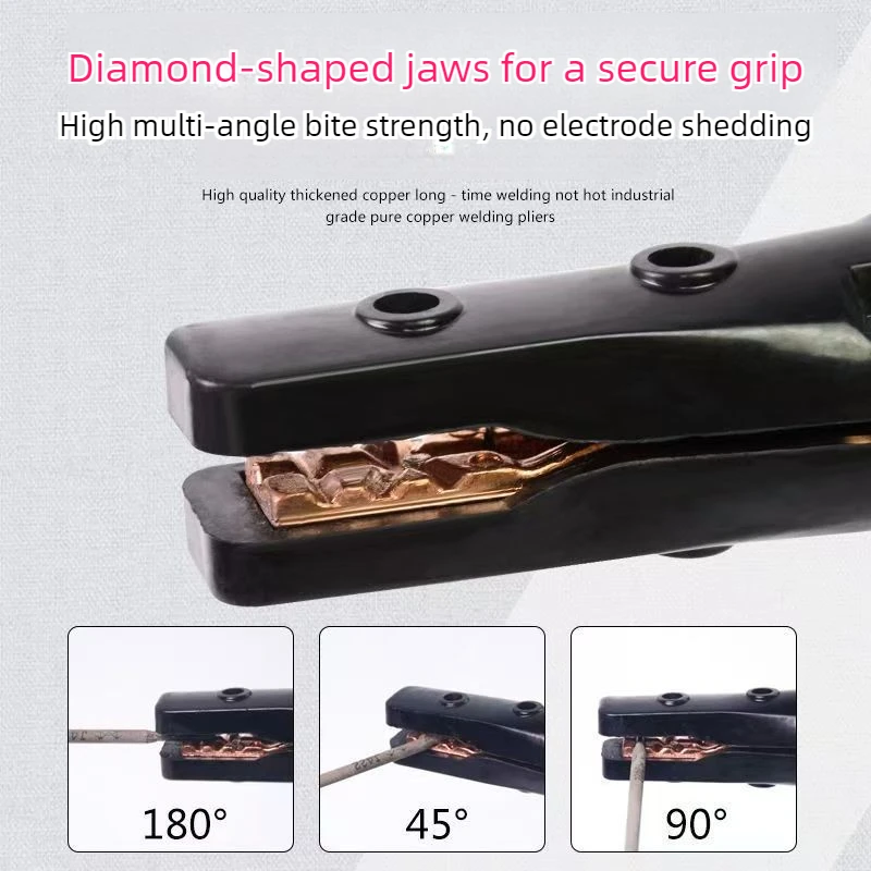 500A Industrial-Grade Thickened Welding Electrode Holder - American-Style Heat-Resistant Welding Clamp