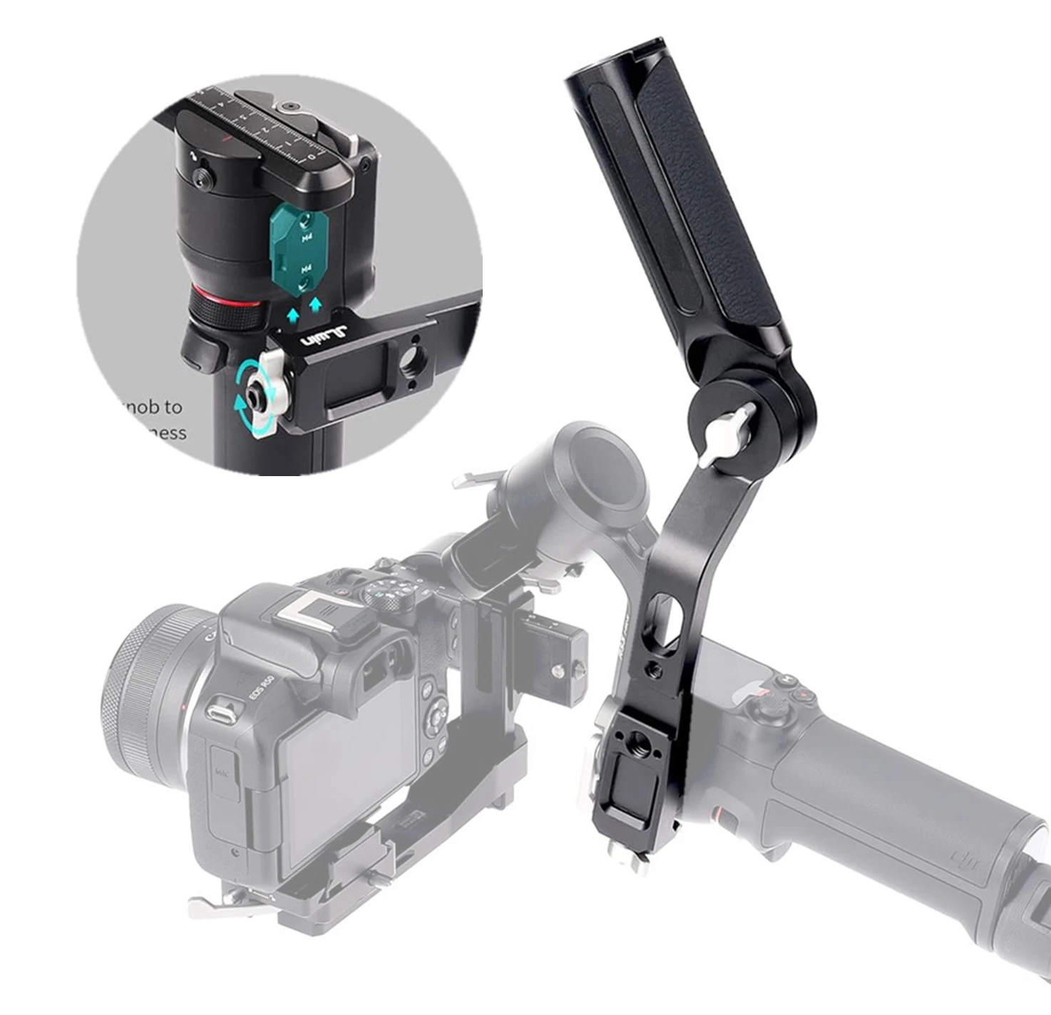 

For DJI RS4/RS4 Pro &Mini/RS3/RS3 Pro &Mini Gimbals Adjustable Aluminum Alloy Sling Handgrip for Low Angle Shots, 13.2lb Load