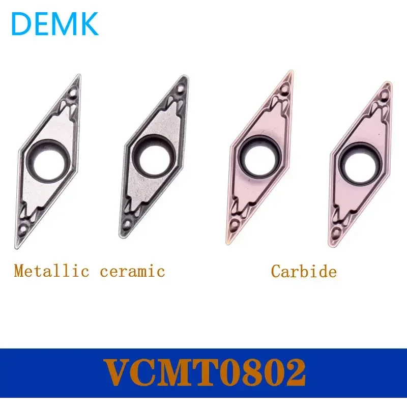 Imagem -02 - Carboneto de Tungstênio Inserir para Torno Mecânico Suporte Interno Vcmt Vcmt080202 Vcmt080204 hq Cnc Svjcr08 Svucr08 10 Pcs
