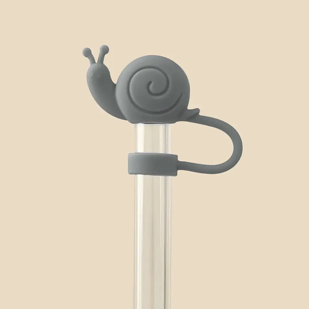 Snail Grass Elephant Cactus Straw Tips Covers 10mm Straw Good Sealing Straw Topper Silicon Dust-Proof Straw Tips Lids