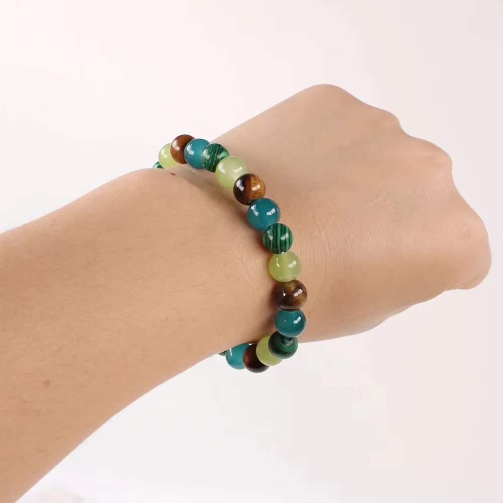 Rich Money Bracelet Women Tiki Bohemian Natural Stone Tiger Eye Stone Bangles Trendy Holiday Teacher's Day Ladies Jewellery