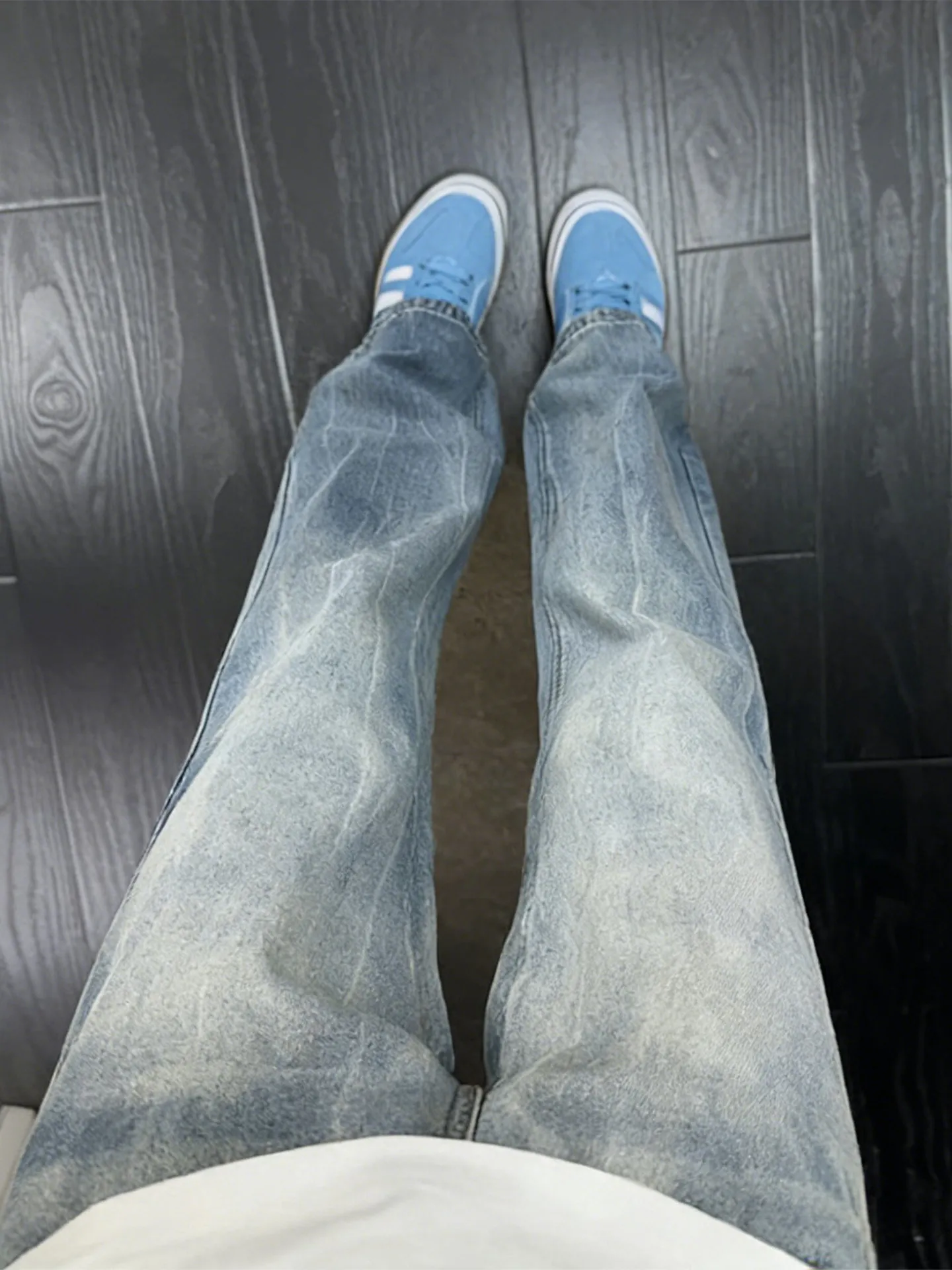 Washed Slim Fit Jeans Boys Spring Thin Vibe Pants American Teenage Cool Bell Bottoms Straight Leg Loose Fit Jeans