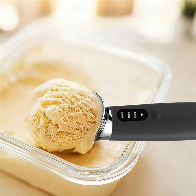 【SIMPLE】Commercial Ice Cream Heating Electric Stainless Steel Self-Melting Ice Cream Spoon