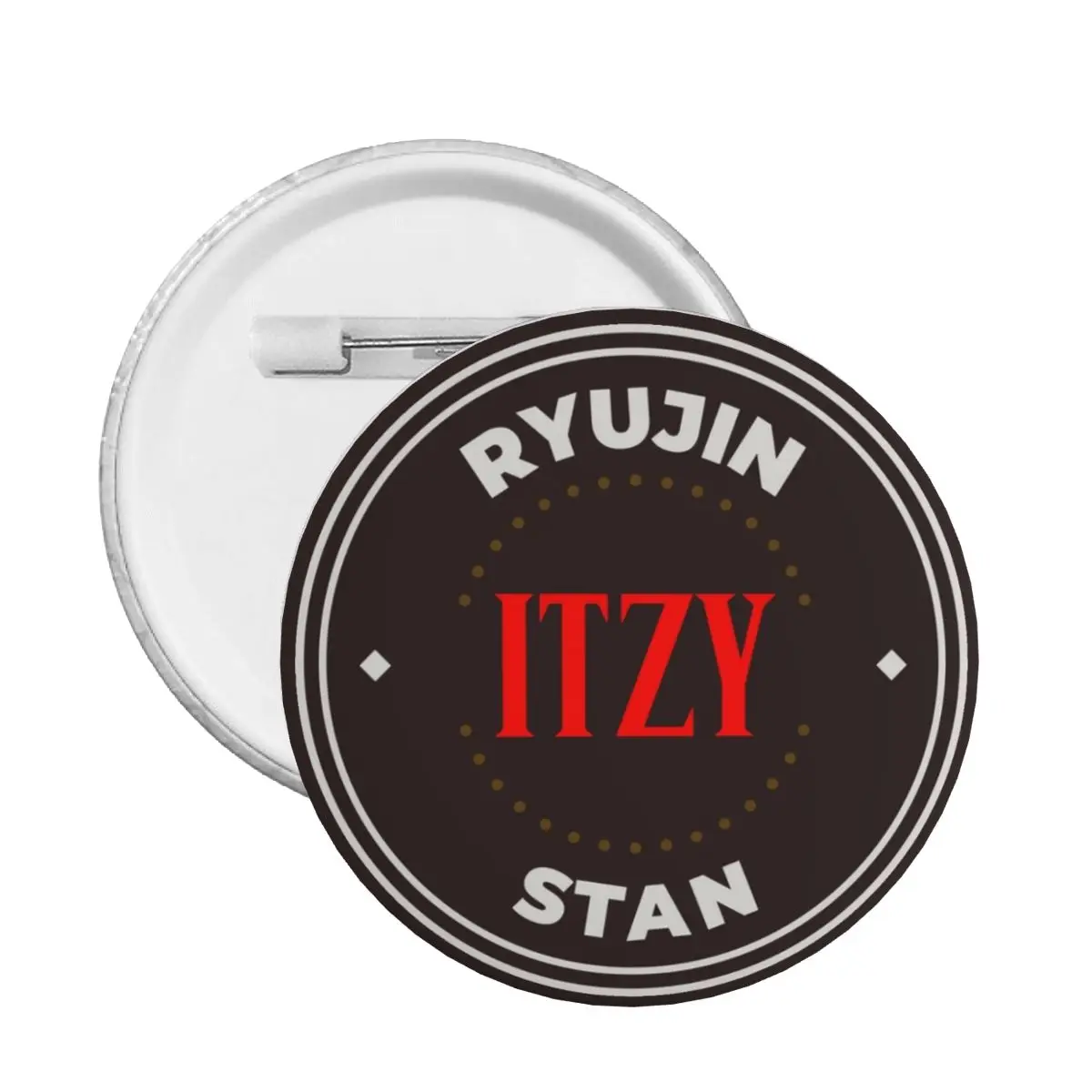 ITZYS Ryujin Stan Logo Soft Button Pin Custom Funny Pinback Badge Brooch Boyfriend Gift