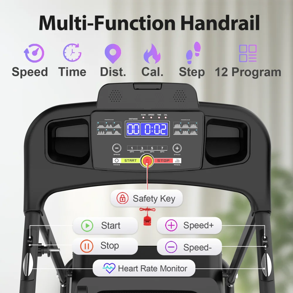 Folding Treadmill with Incline - Home Gym Electric Machine review and price