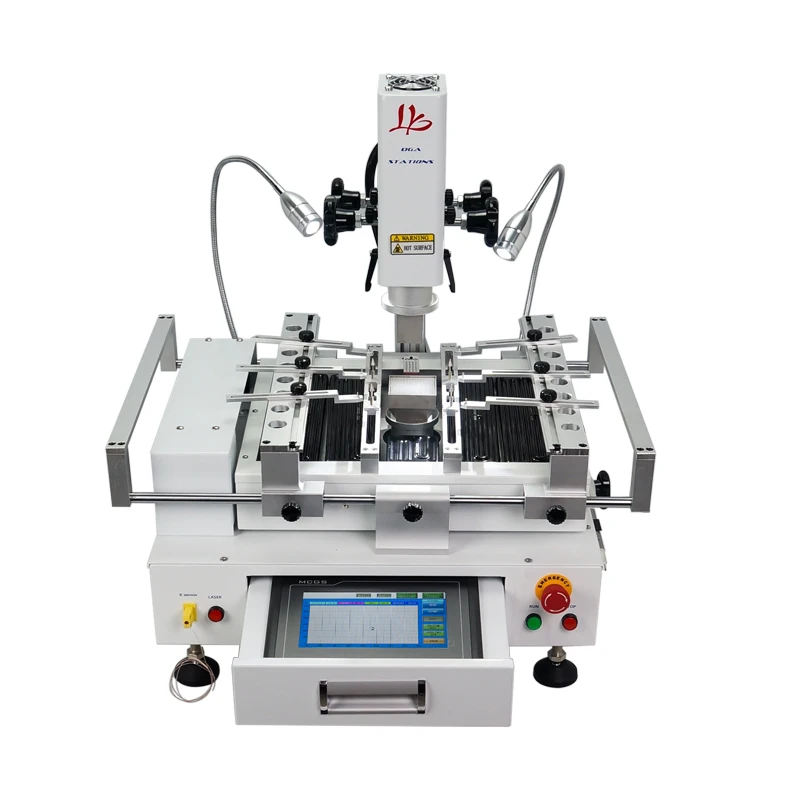 

Upgraded Version LY R690 V.3 BGA Rework Station Solder Station 3 Zones Hot Air Touch Screen With Point 4300W EU Plug