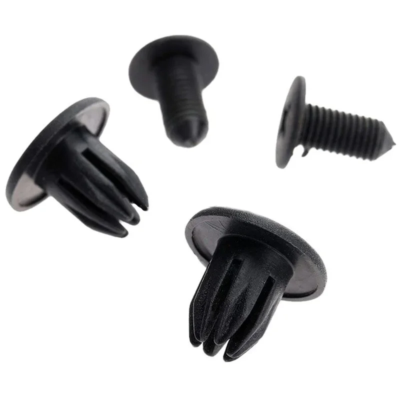 50Pcs 10Mm Zwarte Auto Truck Bumper Fender Rivet Clips Hoge Kwaliteit Auto Fastener Retainer Plastic Rivet Clips Accessoires