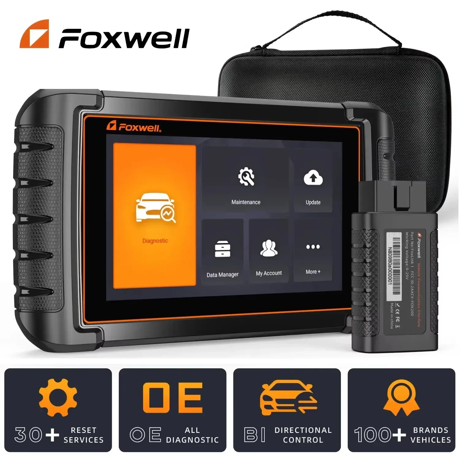 FOXWELL NT809BT Bluetooth OBD2 Automotive Scanner All System Bi-Directional Test A/F 30+ Reset Professional Car Diagnostic Tools