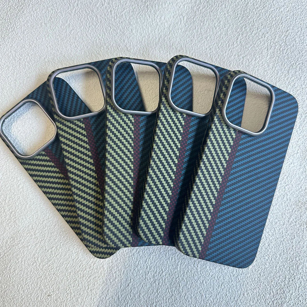 Real Carbon Fiber Phone Case for iPhone 14 Pro Aramid Fiber Ultra-Thin, Anti-Fall 14Pro Max Cover Aramid Fiber Case