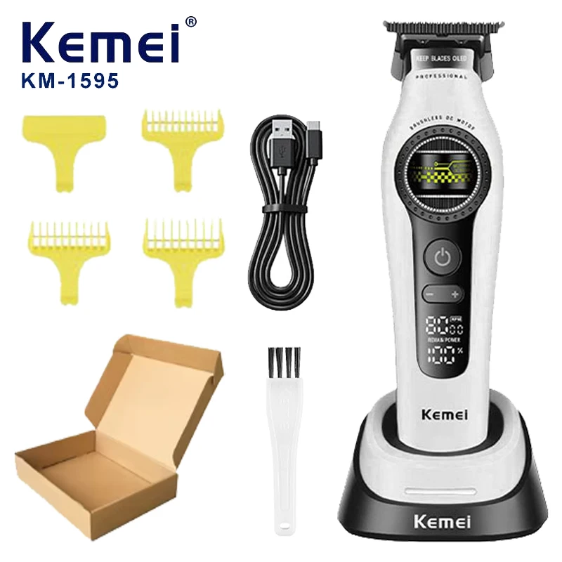 Kemei Clippers Professional Hair Clippers External Rotor Brushless
