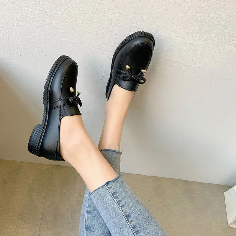 Spring Fashion All-Match PVC Rain Boots Women's Low-Cut Thick-Soled Water Shoes Non-Slip Rubber Shoes Ladies Waterproof Shoes