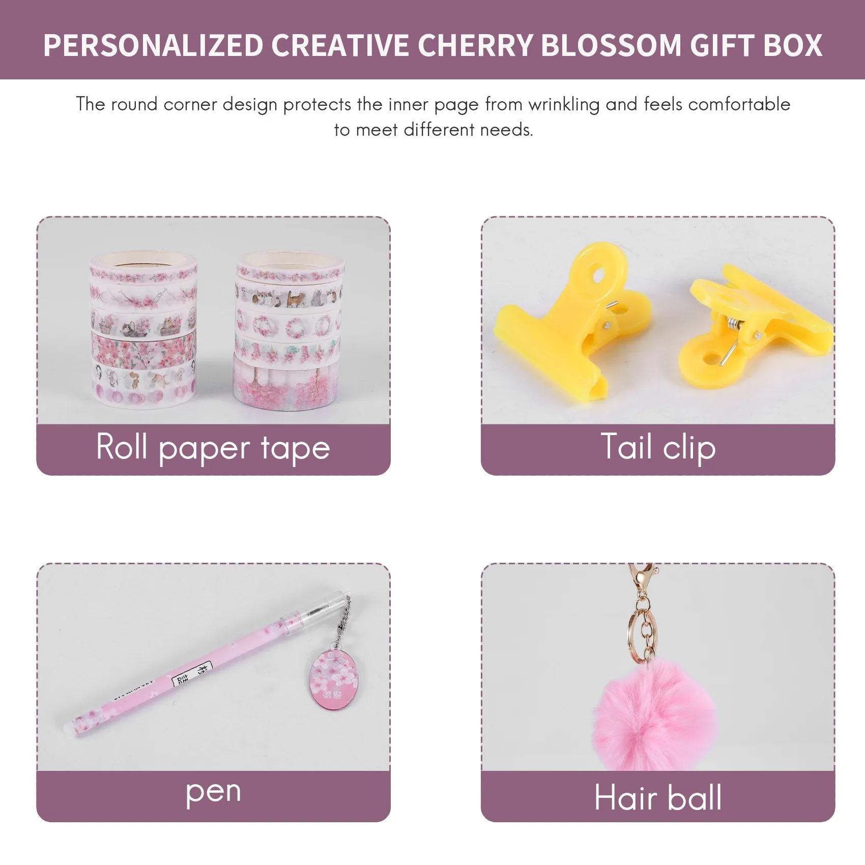 桜の花 80枚 A6 ルーズリーフノート ジャーナル アジェンダ プランナーセット 文房具、手帳-POS