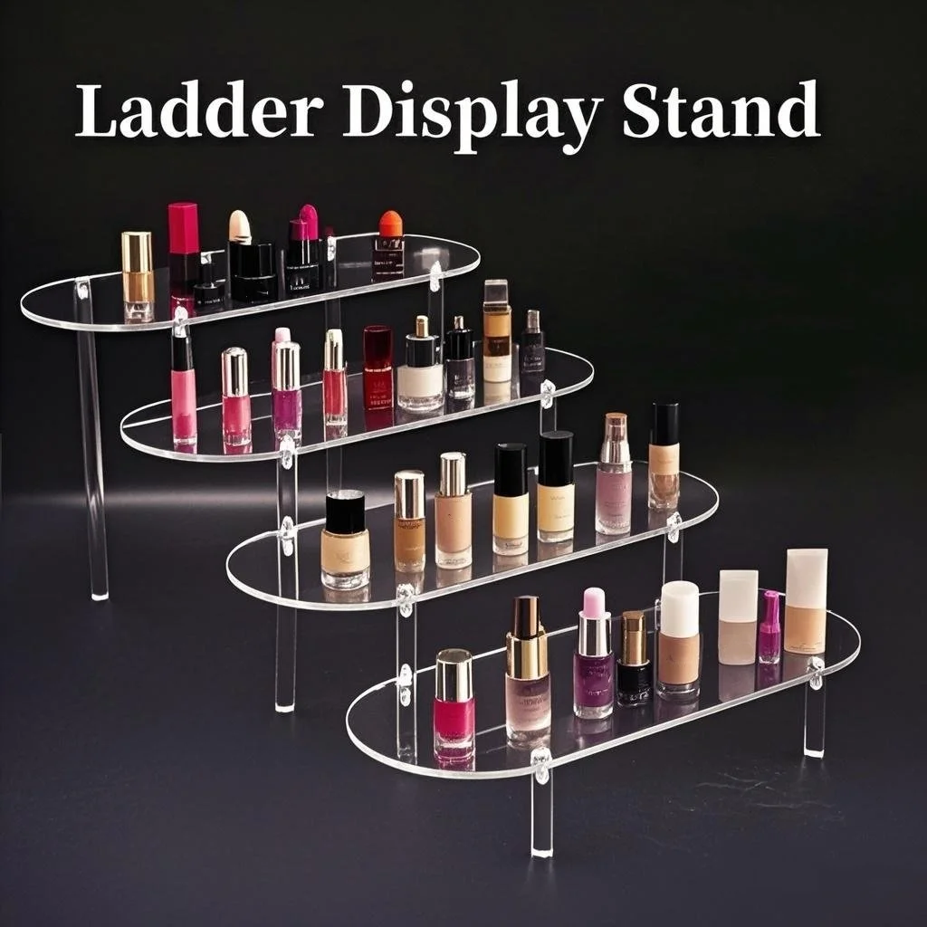 Clear Acrylic Display Stand For Anime Figures Shelf Organizer Desserts Holder Jewelry Display Risers Stand Perfume Stand
