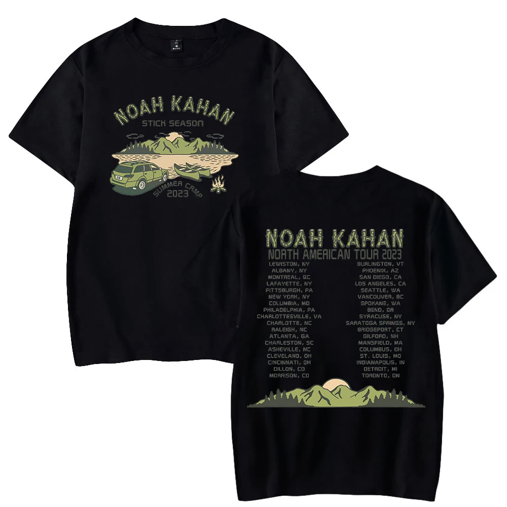 Homens e mulheres Noah Kahan Merch Stick Season Camp Tour camiseta, camiseta unisex crewneck, camiseta de manga curta, roupas do