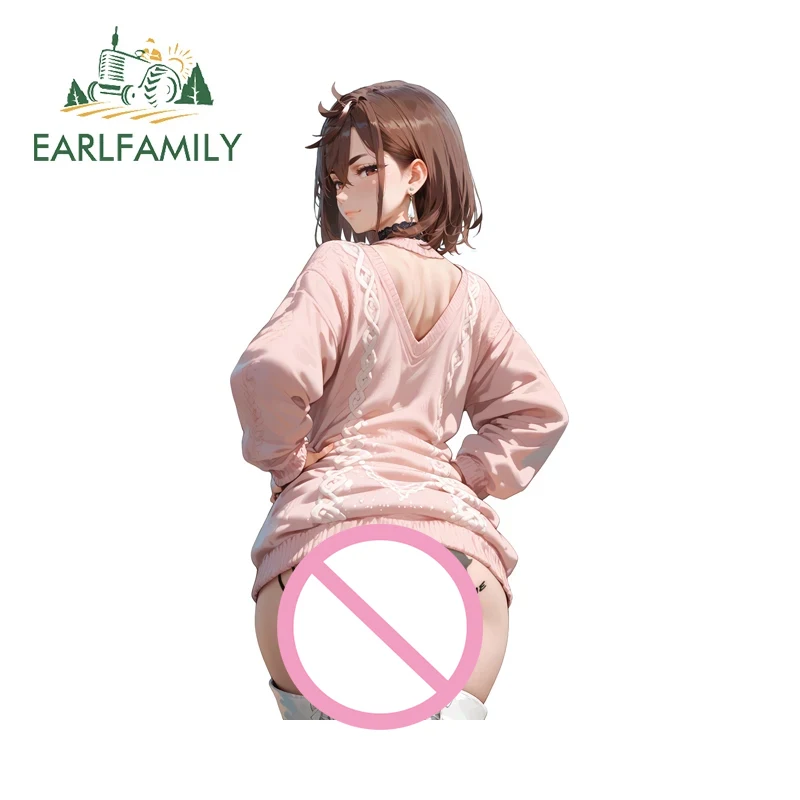 

EARLFAMILY Momo Anyse Sexy Fine Decal Anime Waifu Motorbike Decal Occlusion Scratch Suitable for PVC SUV Decoration Accessories