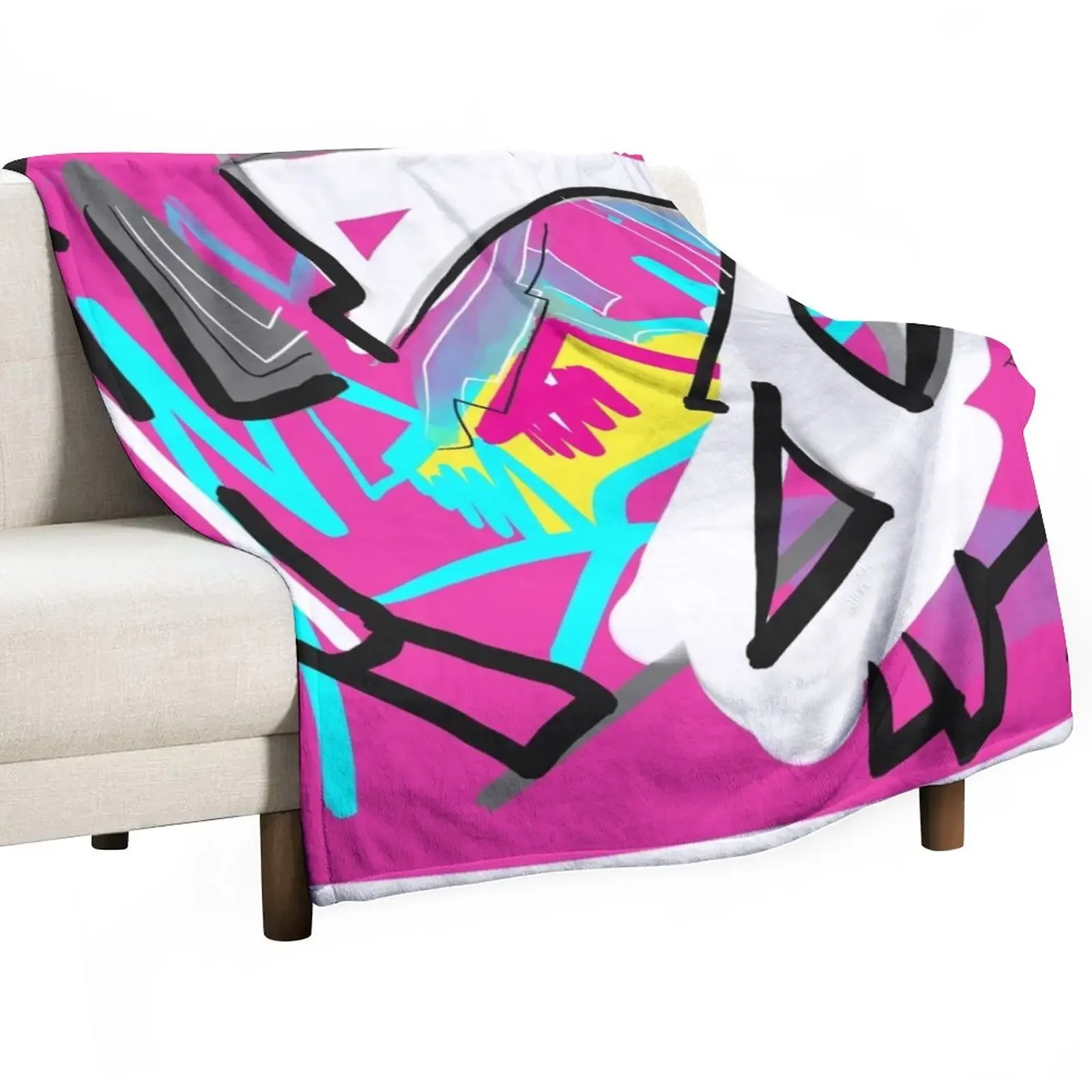 

Pink abstract Throw Blanket Plaid Multi-Purpose Blankets