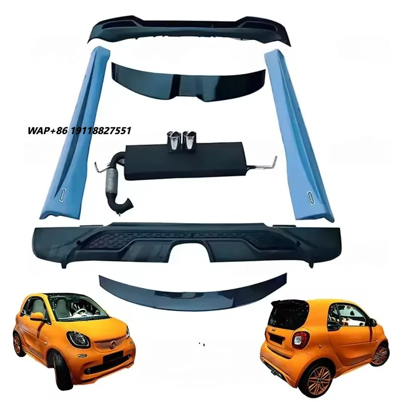 

Smart Two Doors Fortwo 453 Upgrade to B Style Body Kit Front Lip Rear Diffuser Side Skirts Exhaust System Rear Wing