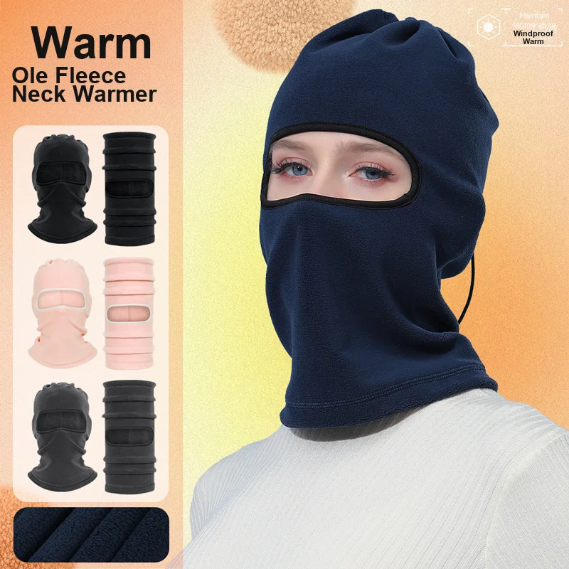 Fleece Thermal Head Cover Windproof Multifunctional Face Mask for Outdoor Cycling Skiing Cold Protection