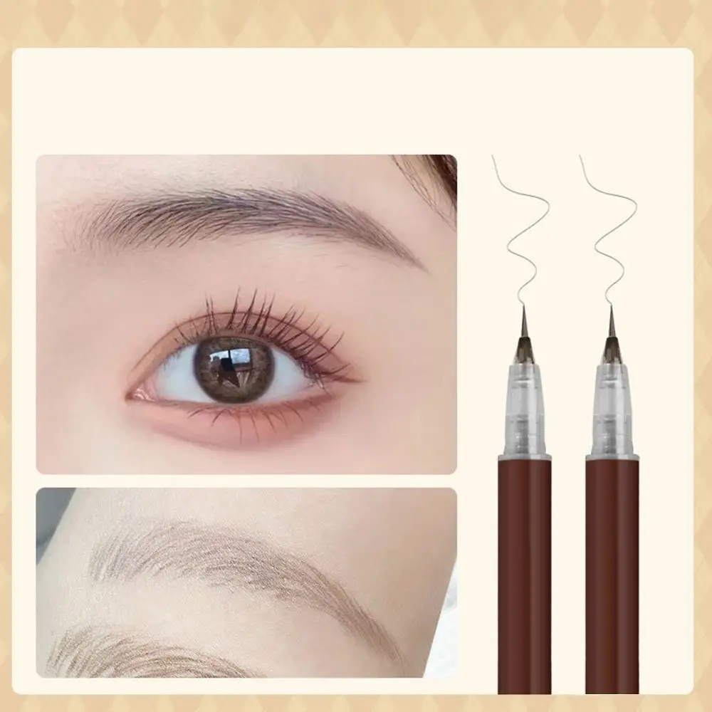 2 uds mujeres impermeable delineador de ojos de larga duración agua líquido lápiz de cejas lápiz de cejas herramientas de maquillaje