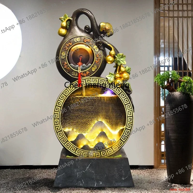 AB03Balcony flowing water office ornament circulating water lucky feng shui wheel living room floor