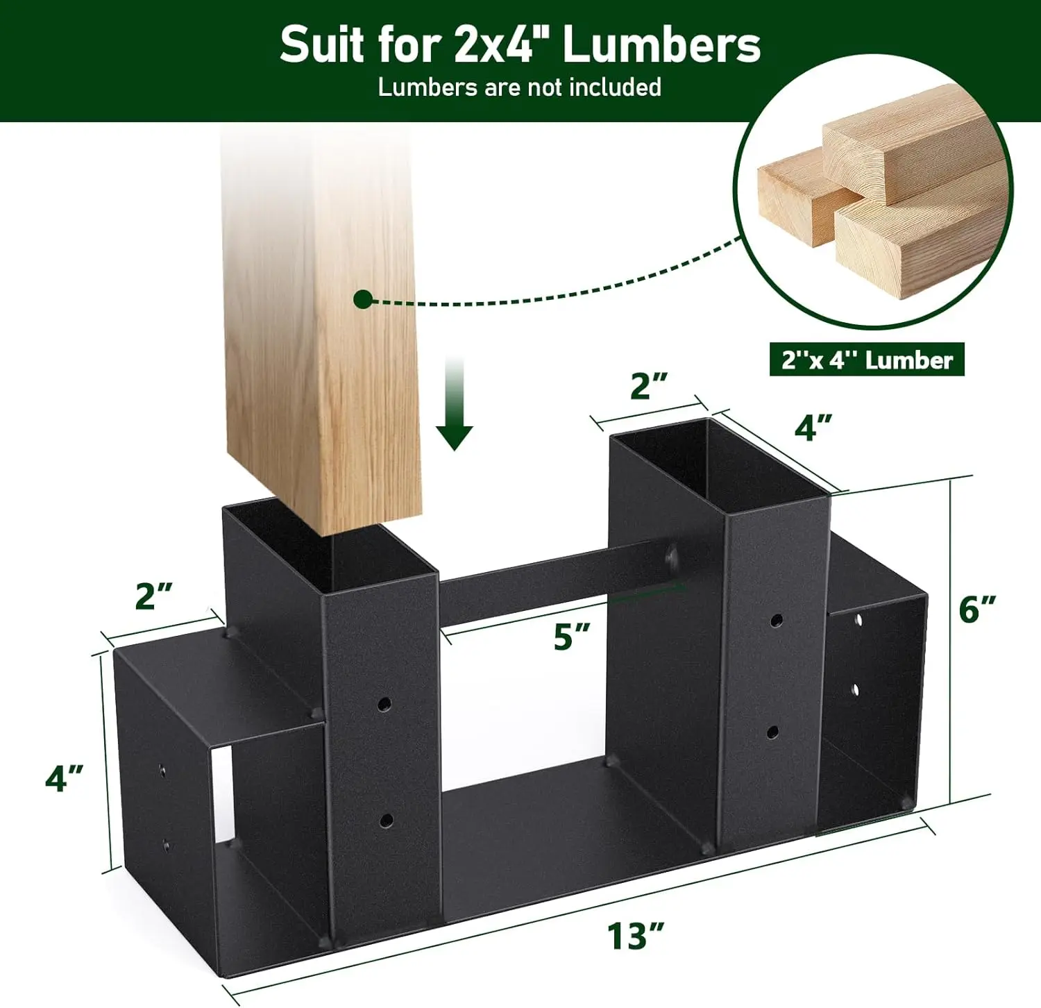 Lenha ao ar livre Armazenamento Rack Suporte Kit, Atualizado Lareira Log, Madeira Empilhamento Titular, ajustável para qualquer comprimento