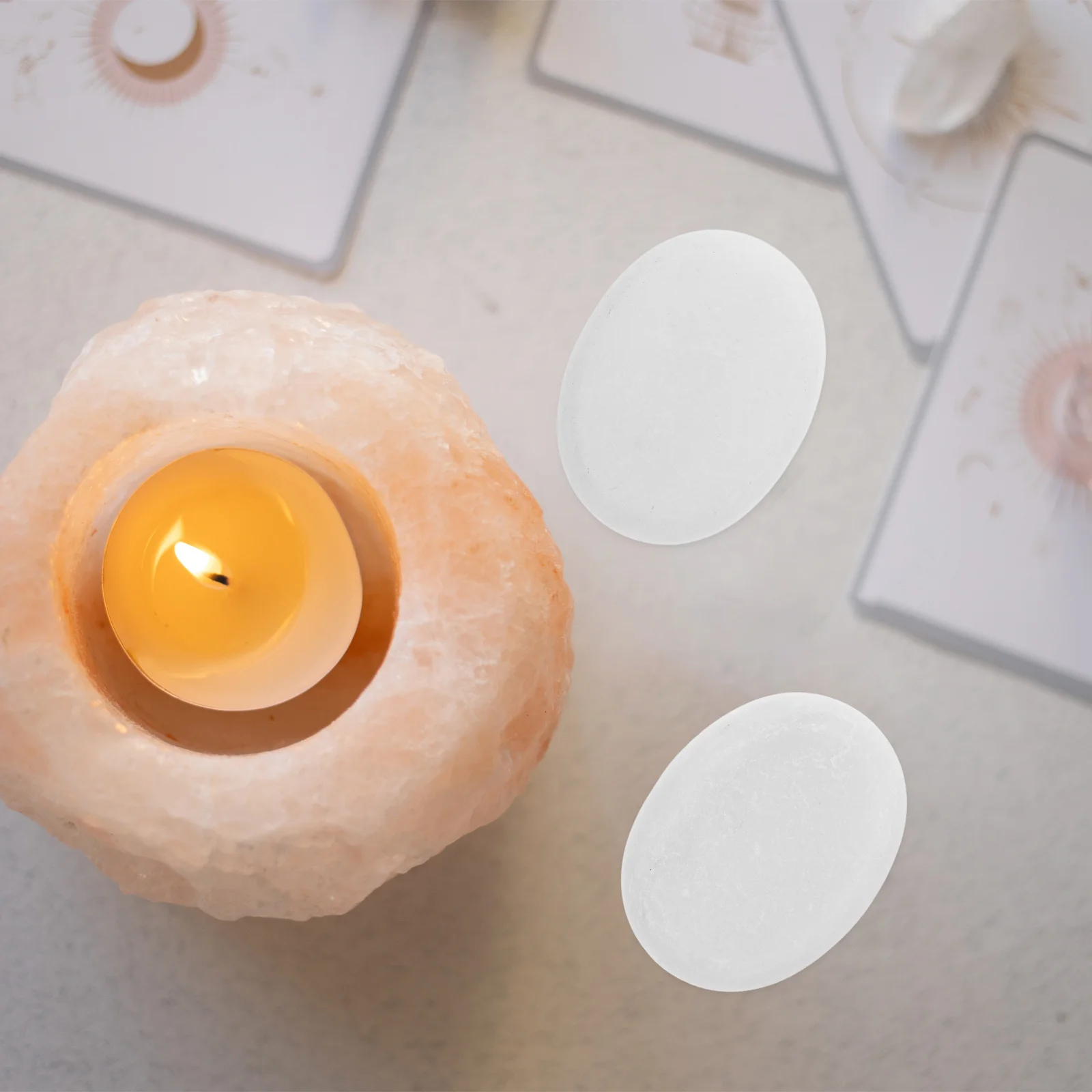 

2Pcs Spa Massage Stones Heated Cold Marble Stone Set for Deep Tissue Relaxation with Essential Oils Professional Body Face