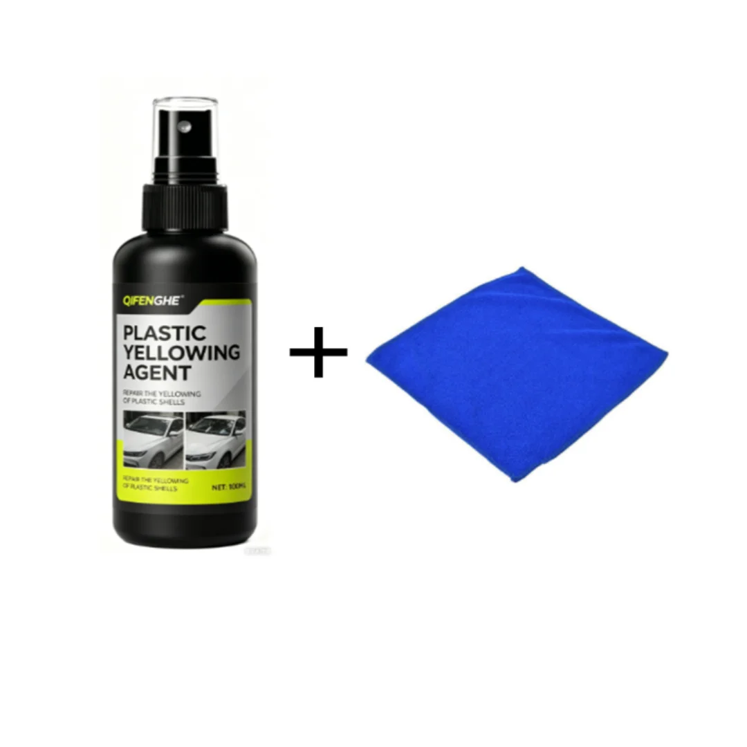 Plastic Yellowing Remover Spray, Revives Faded Car Bumpers & Exterior