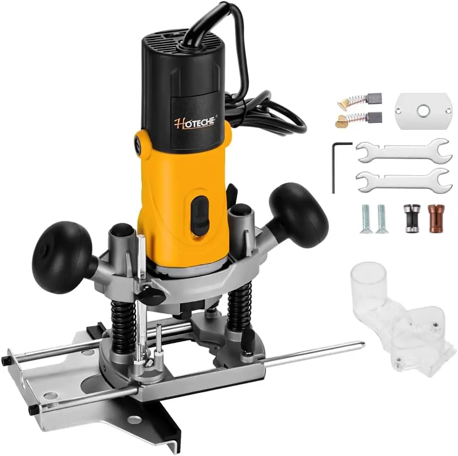 7.1 Amp Wood Router Tool, Variable Speed, 1/4