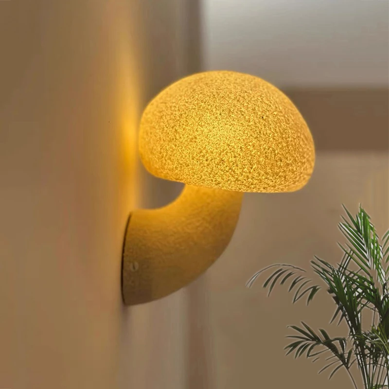 

Mushroom Wall Light Nordic Design Bedroom Bedside Corridor Aisle Decor LED Wall Lamps Indoor Outdoor Wall Sconce Lamp Fixtures