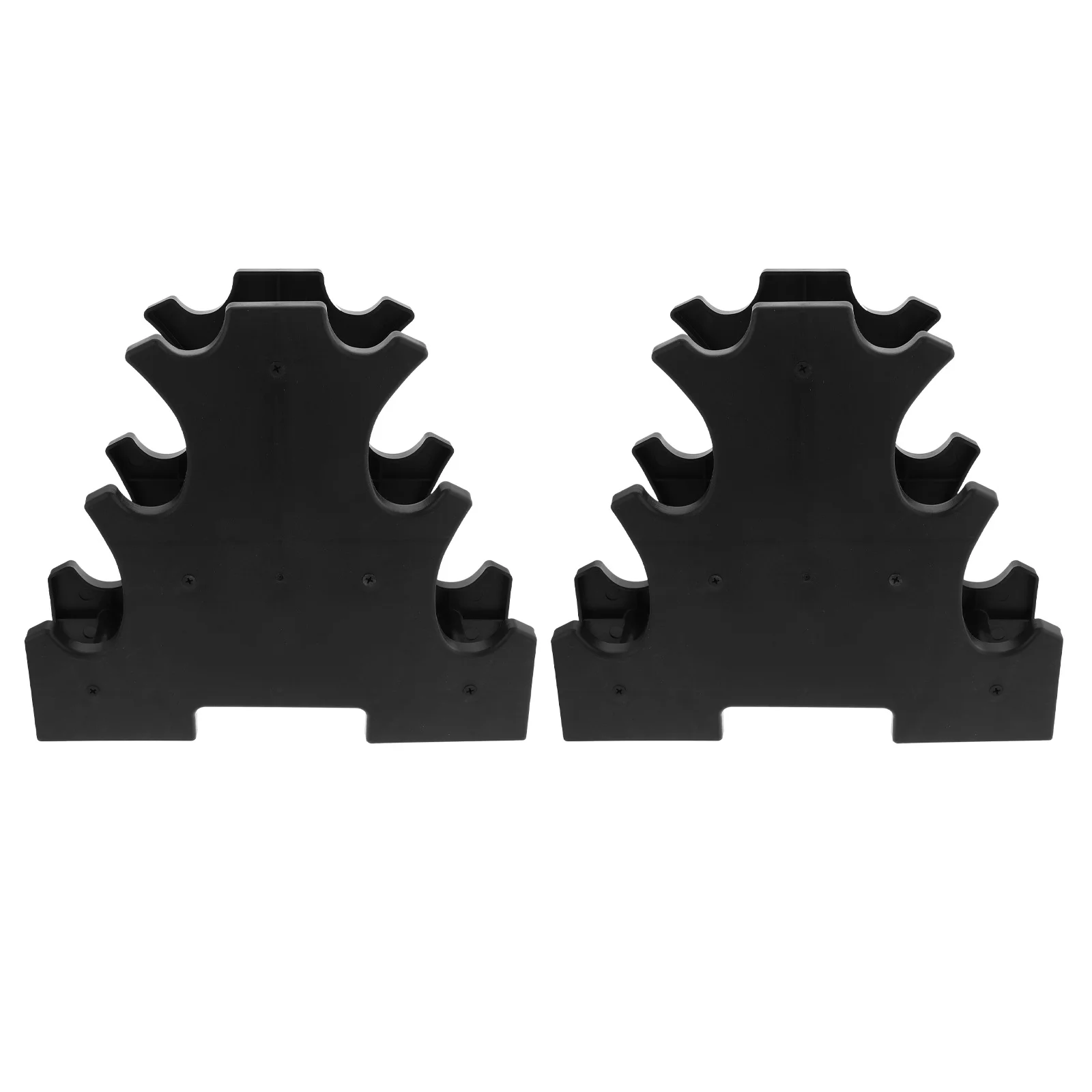 

2Pcs Dumbbell Rack Premium PP Material Wear-Resistant Sturdy Fitness Equipment for Home Use Black Vertical Storage Stand