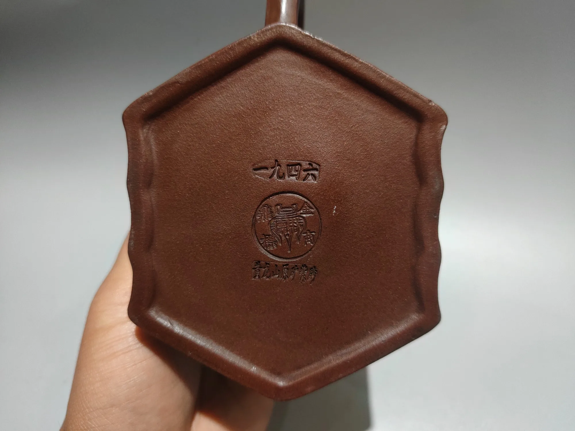 Purple Clay Pot Original ore old purple mud Multi sided hexagonal pot Kettle Teapot Pot Tea Tea Charm