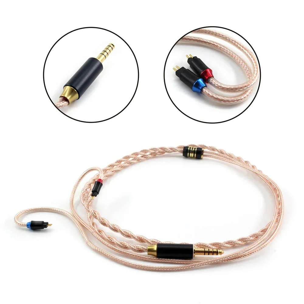 1.2m HIFI Double Shielded Copper Silver Mixed Cable LITZ Upgrade Headphone Cable For MMCX Or 2PIN 0.78 Cable