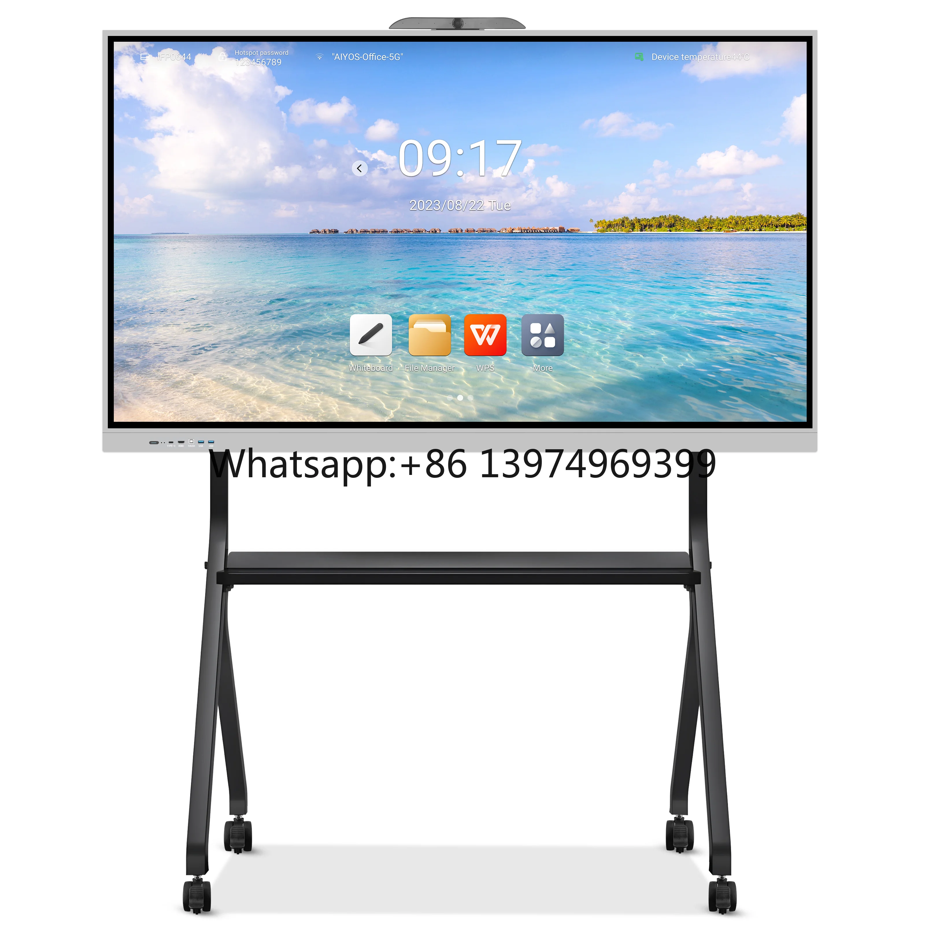 AI Camera Smart Board 65/75/86/98/100/110/115 Inch for Teaching Interactive Flat Panel Whiteboard Classroom Interactive Boards