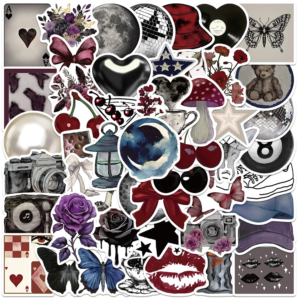

10/30/50PCS Dark Girl Style Gothic Aesthetic Graffiti Stickers Cool Decorative Suitcase Bike Guitar Skateboard Decal Kids Toy