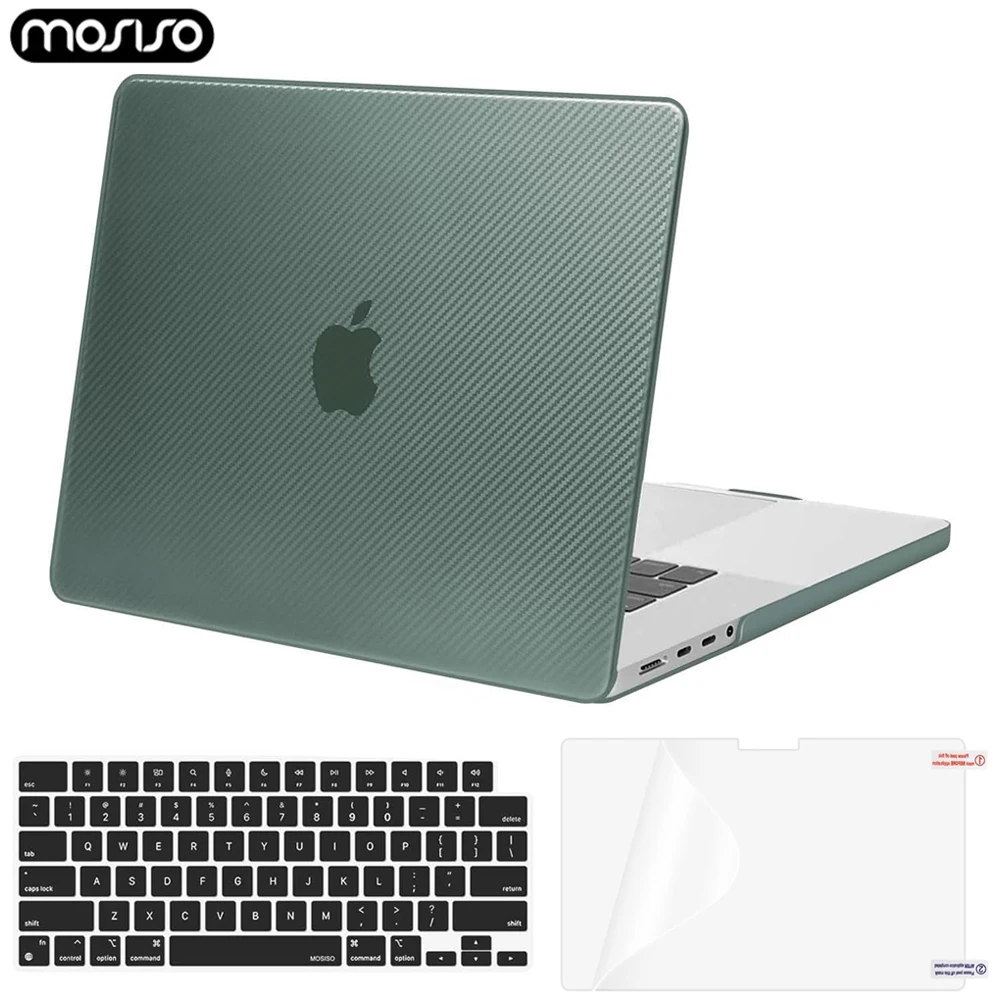 Case for 2026 MacBook Pro 16 inch M5 M4 M3 M2 M1 A3429 A3428 A3403 A3186 A2991 A2780 A2485 Carbon Fiber Texture Hard Shell