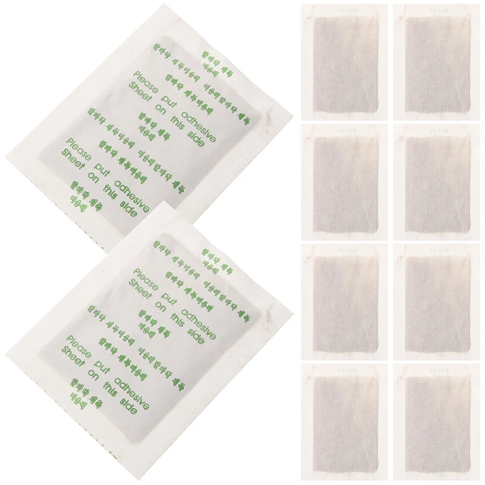 

10Pcs Foot Care Pads Ginger Detox Foot Sticker Breathable Cloth Material Odor Removal Fatigue Relief Refreshed